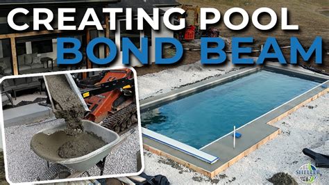 swimming pool bond beam installation